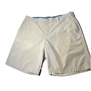 Columbia Men's Shorts Size 36 Tan Lightweight Cotton Light Stains SEE PHOTOS